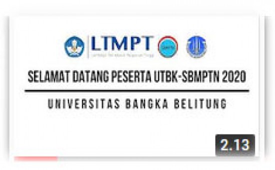 Video UBB menyapa peserta UTBK-SBMPTN 2020