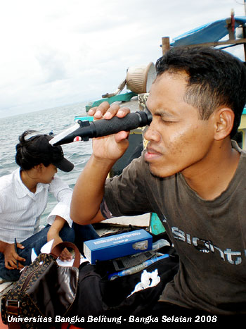 penelitian dan explorasi bawah laut dan explorasi Terumbu Karang  Kabupaten Bangka Selatan Kecamatan Sadai Provinsi Kepulauan Bangka Belitung