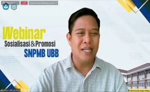 Webinar Sosialisasi dan Promosi SNMPMB UBB, Ini Kata Rektor