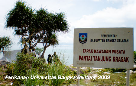 Pantai Tanjung Kerasak, Desa Pasir Putih, Toboali, Kabupaten Bangka Selatan, Provinsi Kepulauan Bangka Belitung