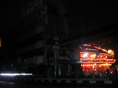 Foto Suasana malam, saat listrik di kota pangkalpinang padam